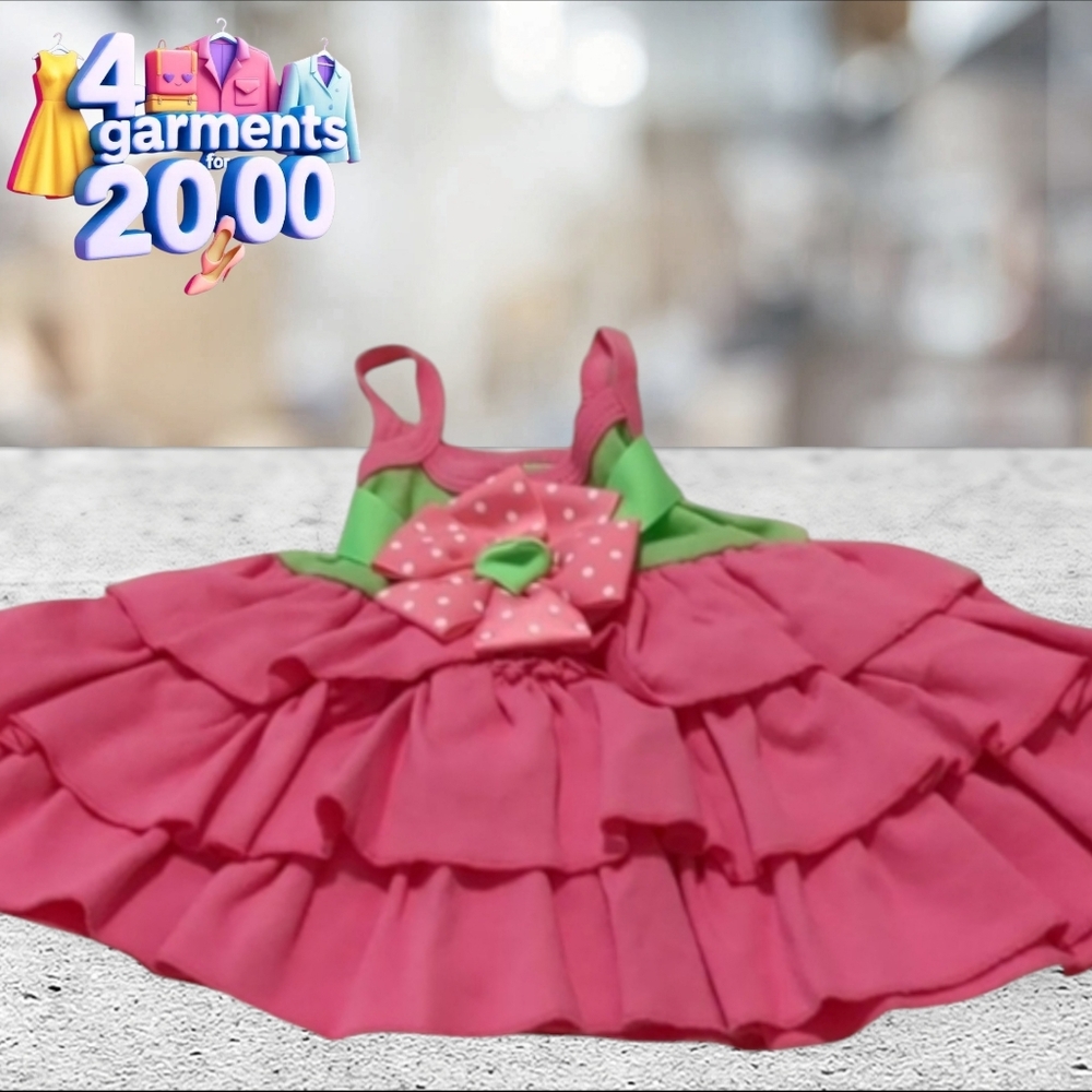Mudpie baby ruffled sleeveless dress size 0-6 mos